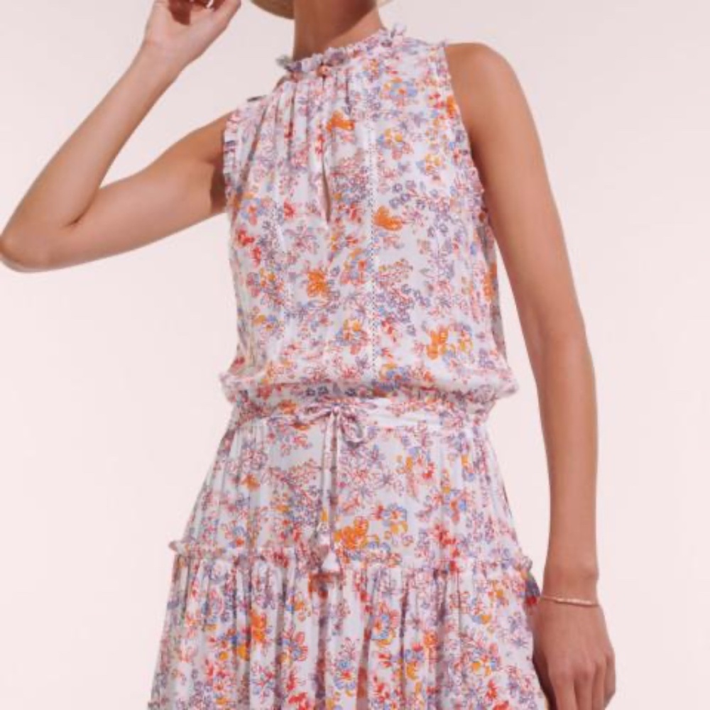 NWOT Poupette St Barth Clara Mini Dress Coverup Blue Sweet M